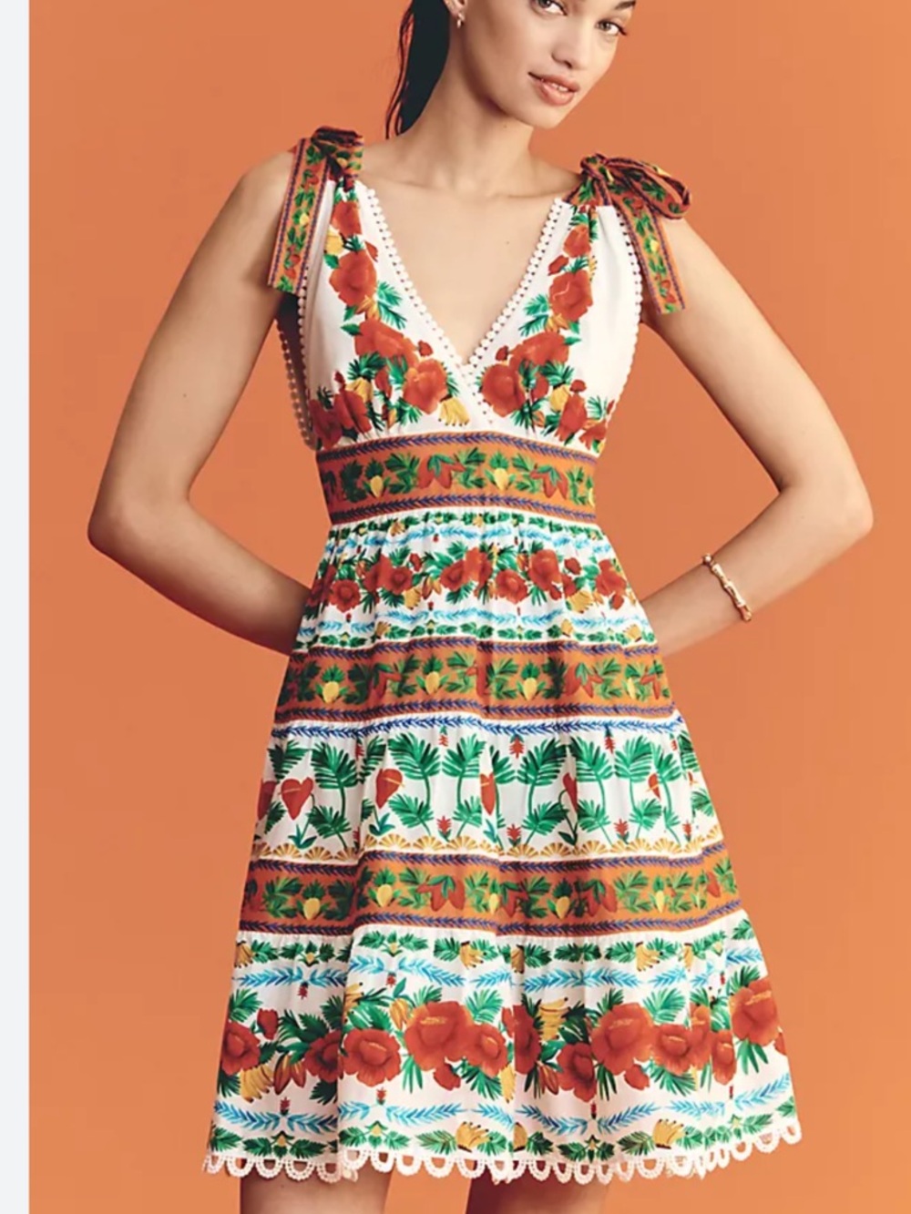 Nwt farm Rio tiered halter mini dress